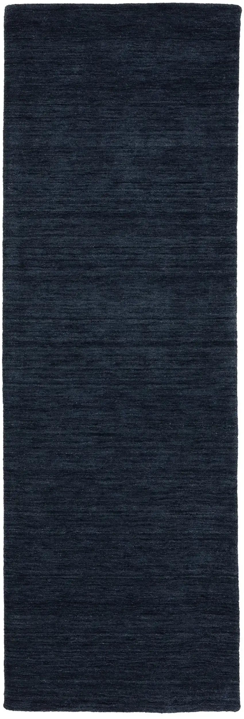 8' Blue Wool Hand Tufted Runner Rug Photo 2