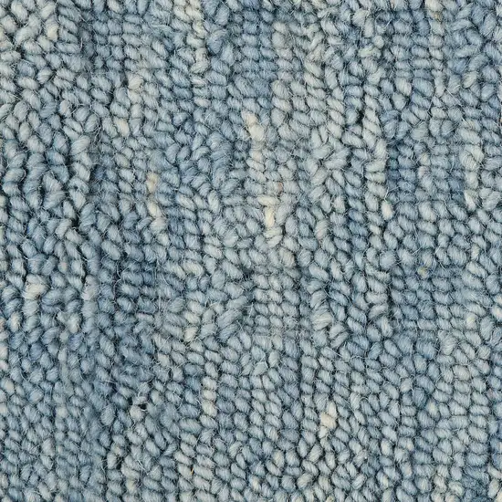 8' Blue Wool Runner Rug Photo 2