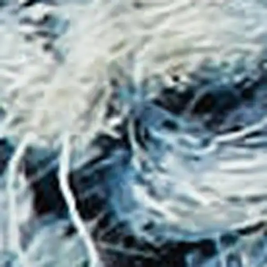 8' Blue Wool Runner Rug Photo 2