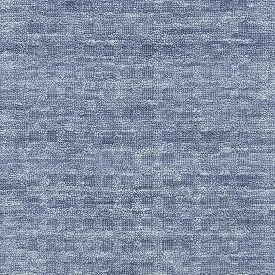 8' Blue Wool Runner Rug Photo 8