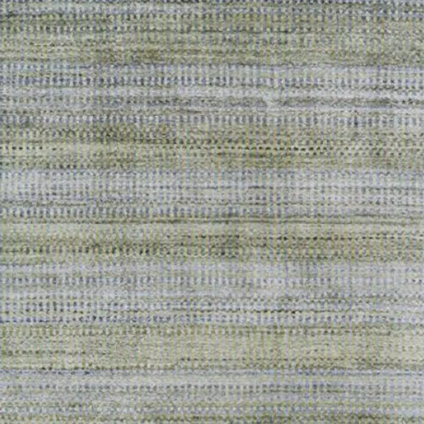 10' Blue and Green Ombre Hand Woven Runner Rug Photo 4