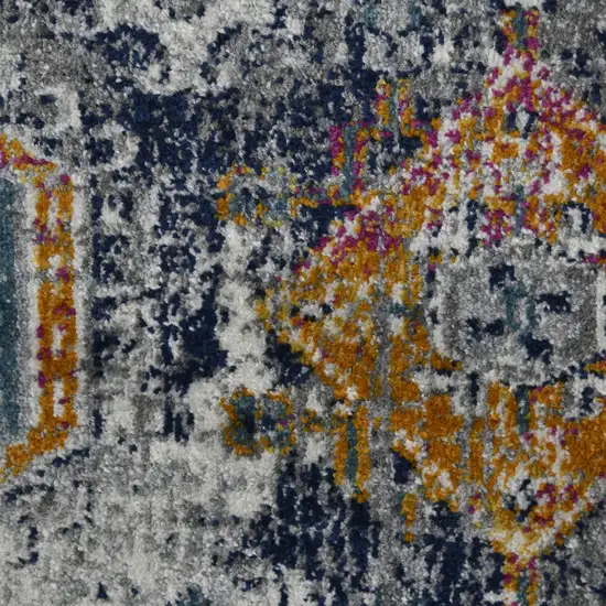 Blue Gray And Rust Area Rug Photo 6