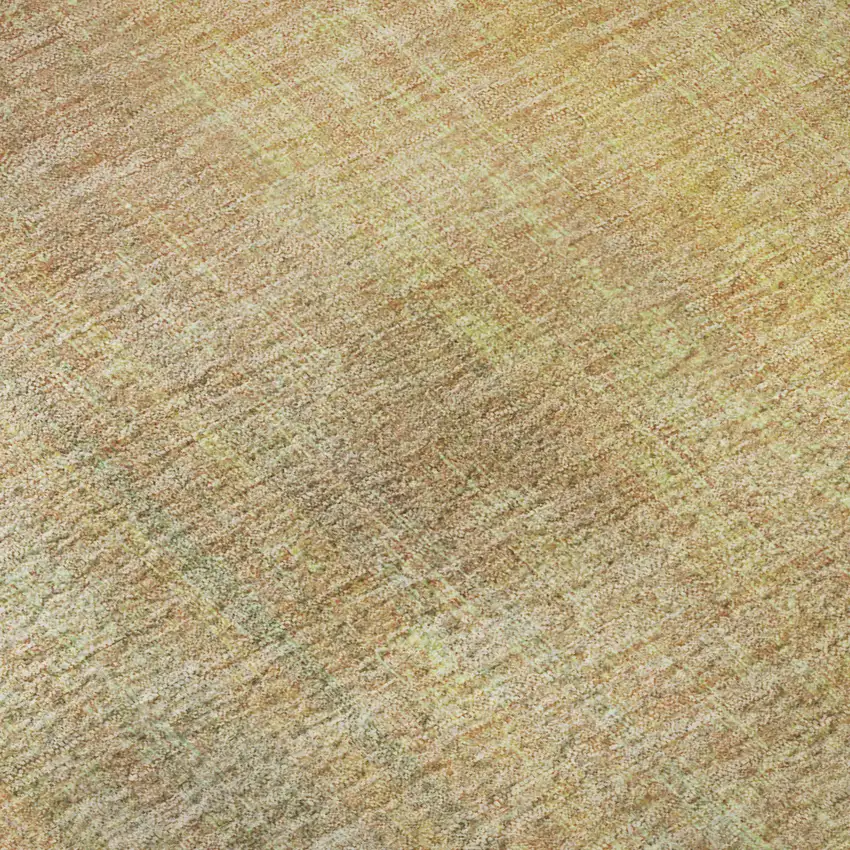 8' Blush And Gold Striped Washable Round Rug With UV Protection Photo 9