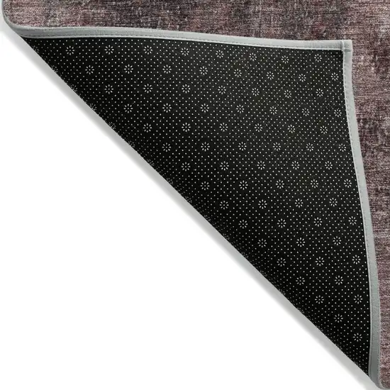 8' Blush And Ivory Round Abstract Washable Indoor Outdoor Area Rug Photo 8