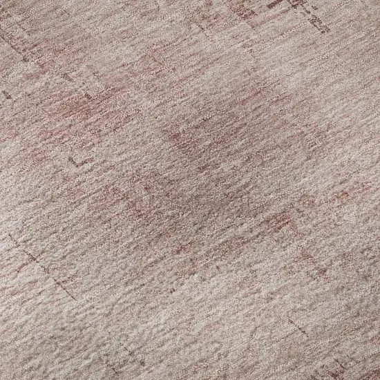 8' Blush And Mauve Abstract Washable Round Rug With UV Protection Photo 8