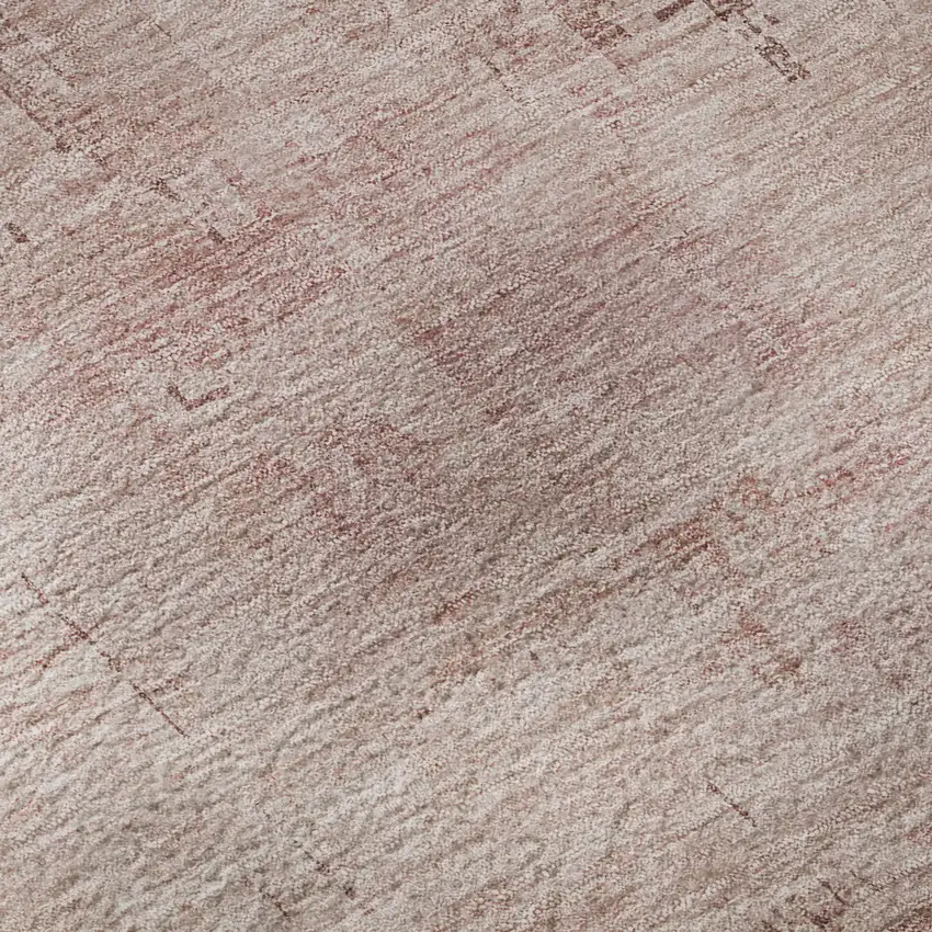 8' Blush And Mauve Abstract Washable Round Rug With UV Protection Photo 8