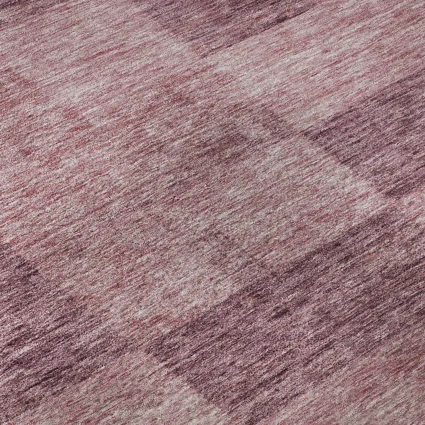 8' Blush And Pink Geometric Washable Round Rug With UV Protection Photo 7