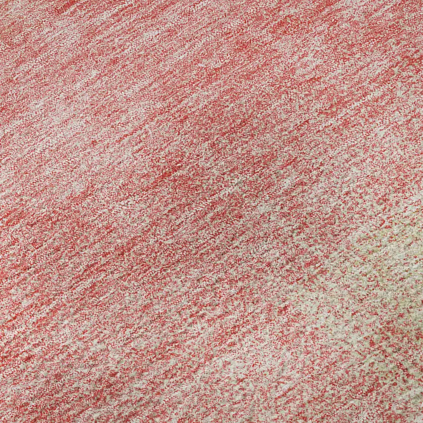 8' Blush Ivory And Copper Abstract Washable Round Rug With UV Protection Photo 9