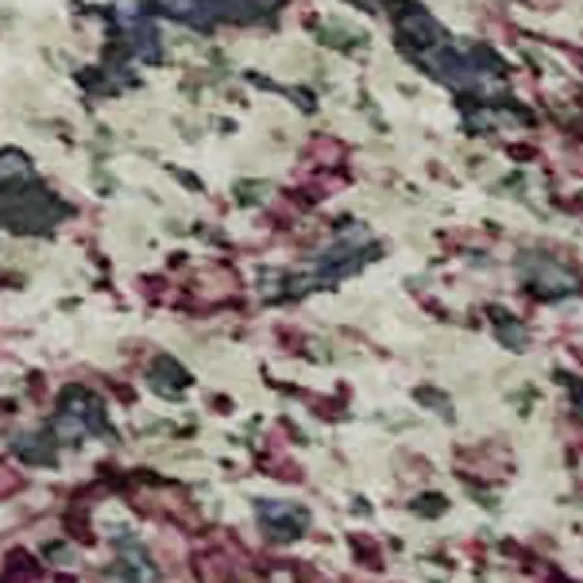 8' Blush Purple And Gray Abstract Washable Area Rug With UV Protection Photo 2