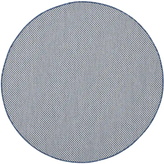 5' Bone Round Geometric Power Loom Area Rug Photo 3