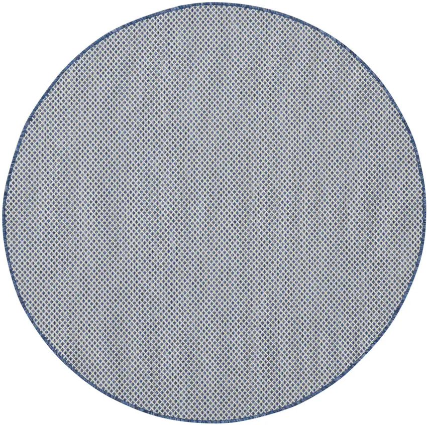 5' Bone Round Geometric Power Loom Area Rug Photo 3