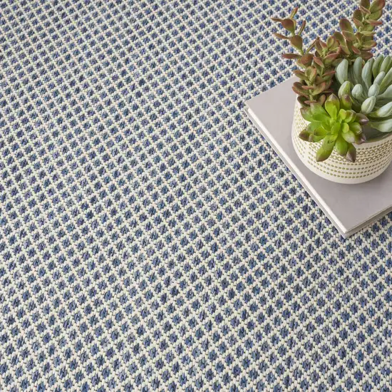 4' Bone Round Geometric Power Loom Area Rug Photo 8