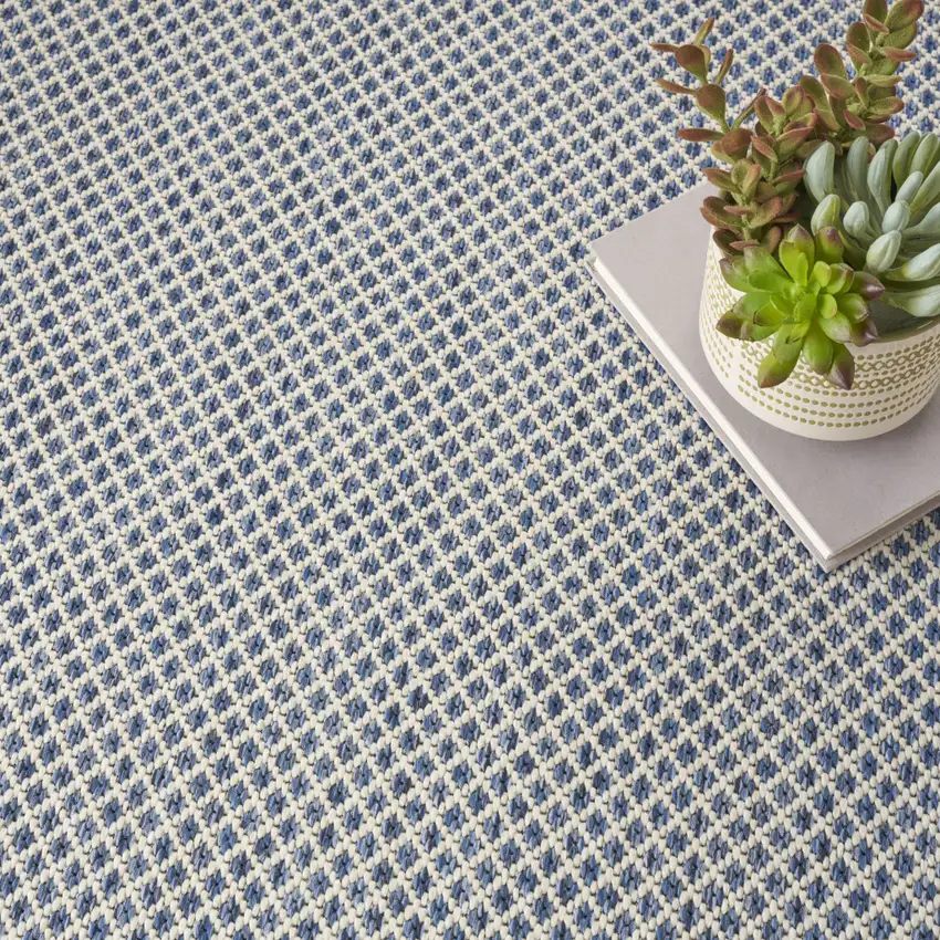 4' Bone Round Geometric Power Loom Area Rug Photo 8