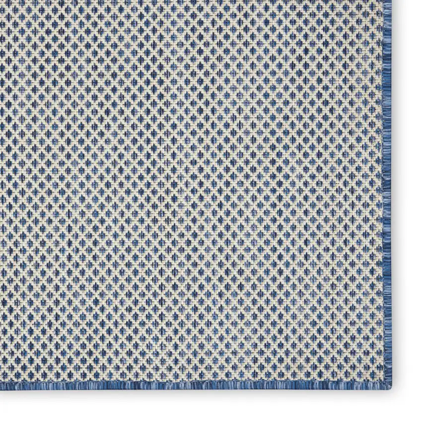 4' Bone Square Geometric Power Loom Area Rug Photo 4