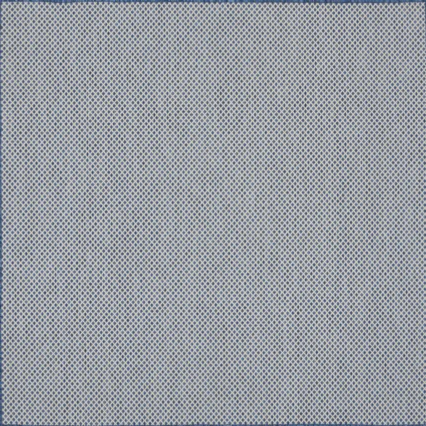 4' Bone Square Geometric Power Loom Area Rug Photo 8