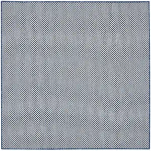 Photo of 4' Bone Square Geometric Power Loom Area Rug