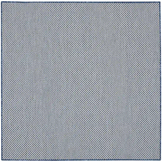 5' Bone Square Geometric Power Loom Area Rug Photo 1