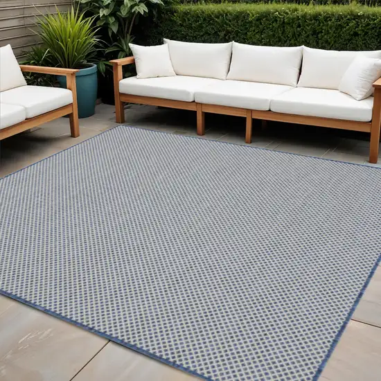 5' Bone Square Geometric Power Loom Area Rug Photo 1