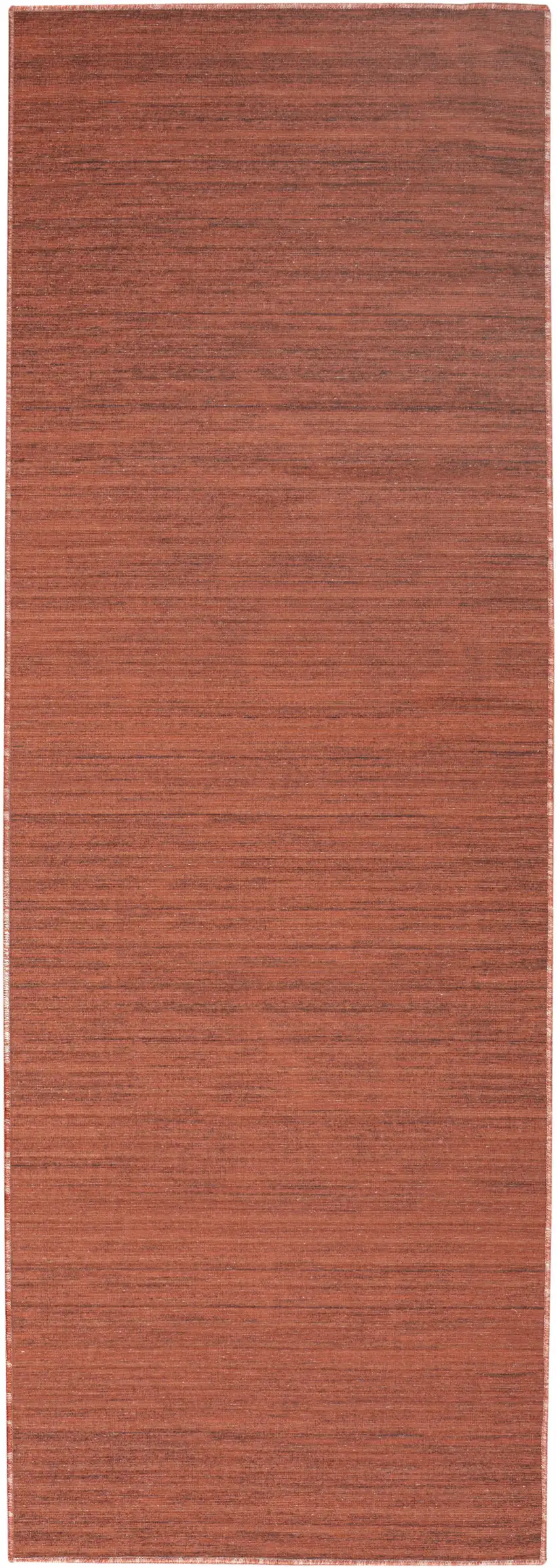10' Brick Red Abstract Washable Runner Rug Photo 1