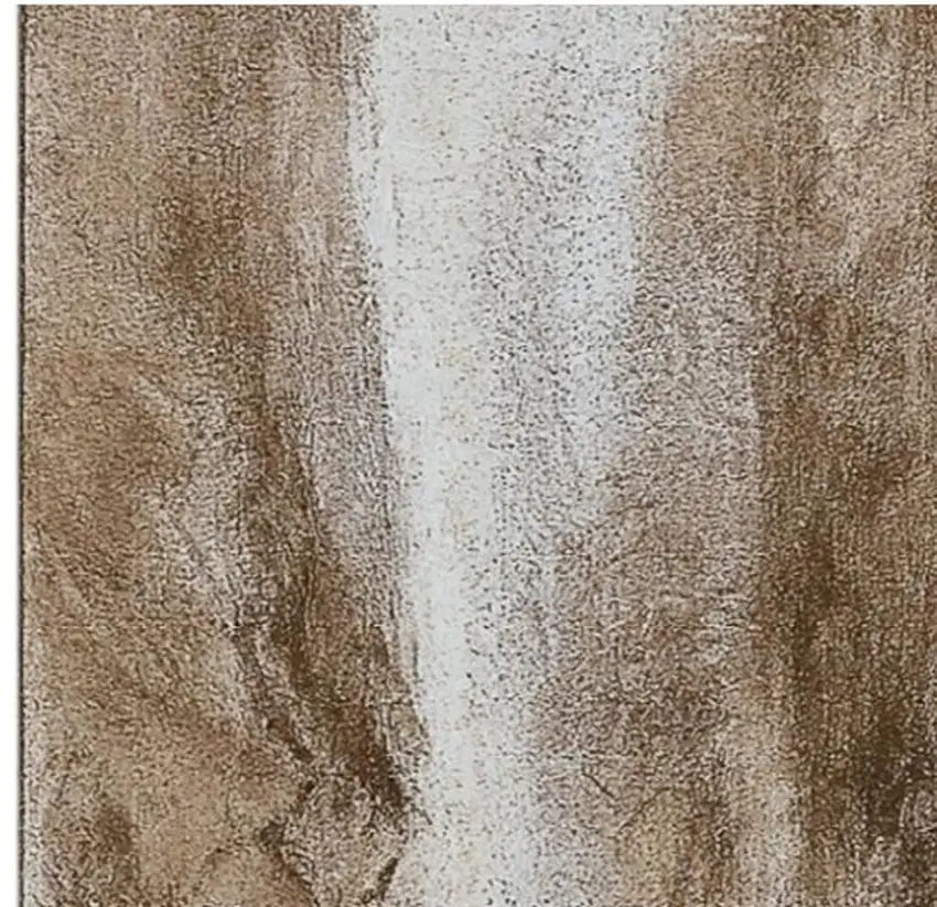 8' Brown Abstract Runner Rug Photo 4