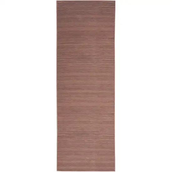 8' Brown Abstract Runner Rug Photo 7