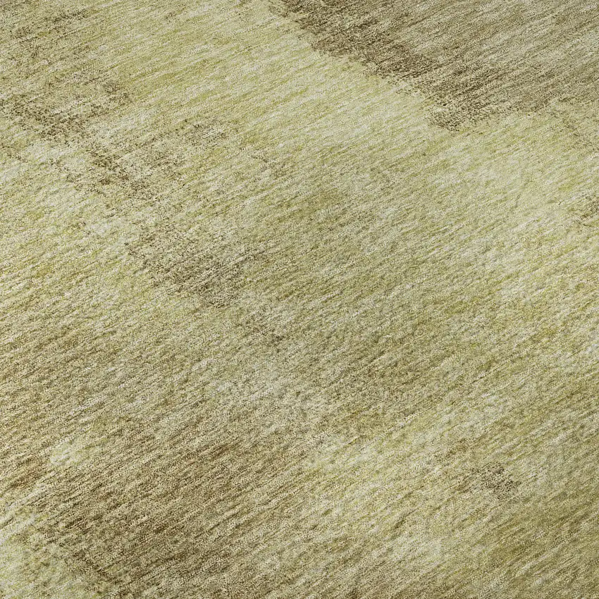 8' Brown And Beige Abstract Washable Round Rug With UV Protection Photo 8