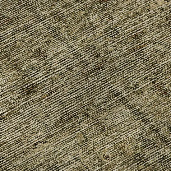 8' Brown And Beige Southwestern Washable Round Rug With UV Protection Photo 9