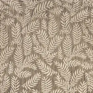 Photo of 6' Brown And Beige Square Floral Indoor Outdoor Area Rug