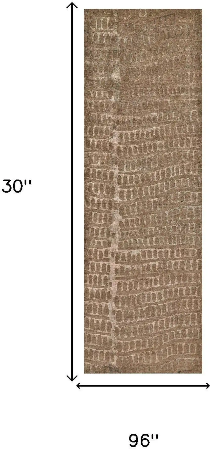 8' Brown And Black Abstract Hand Knotted Area Rug Photo 5