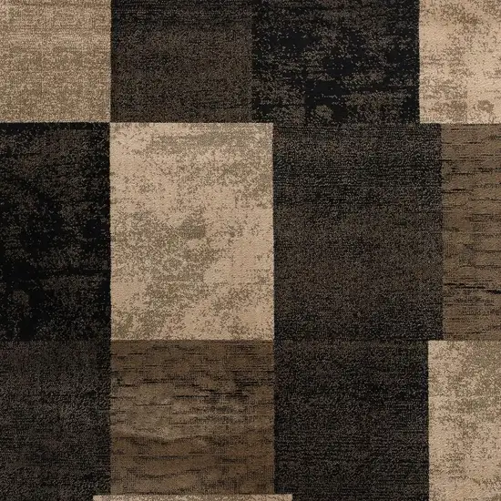 3' Brown And Black Southwestern Square Rug Photo 3