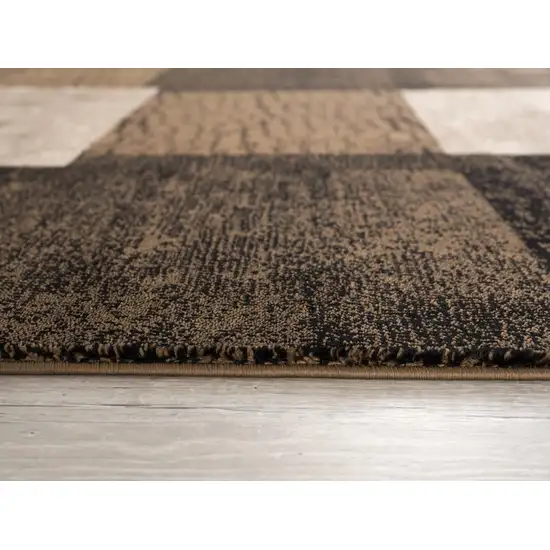 3' Brown And Black Southwestern Square Rug Photo 8