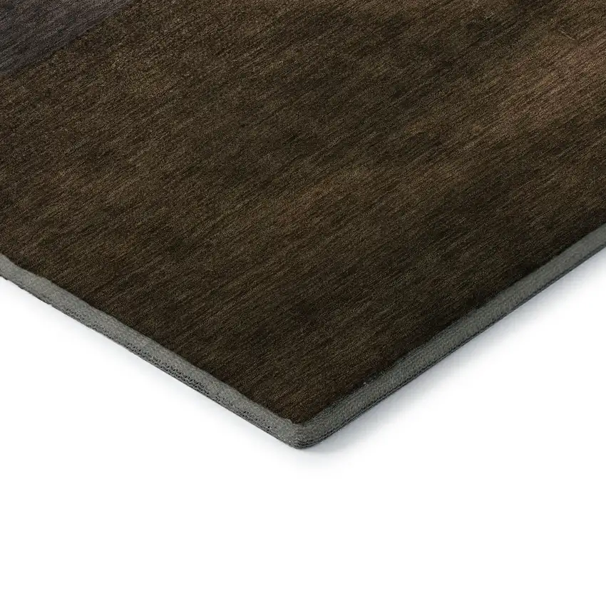 8' Brown And Blue Nautical Washable Round Rug With UV Protection Photo 6