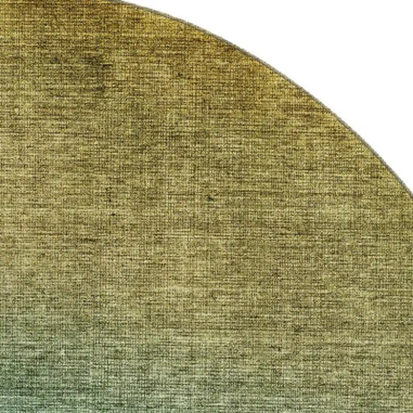 8' Brown And Blue Ombre Washable Round Rug With UV Protection Photo 3