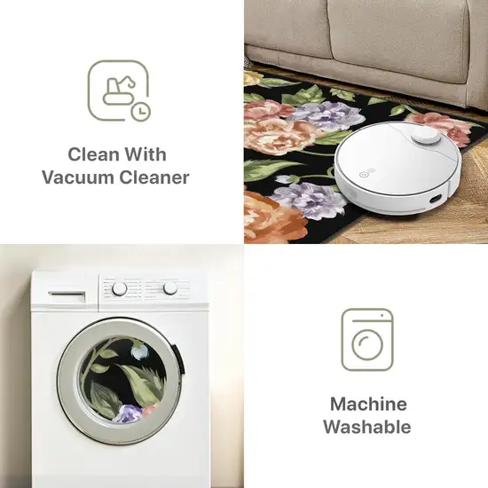 8' Brown And Ivory Abstract Washable Area Rug Photo 5