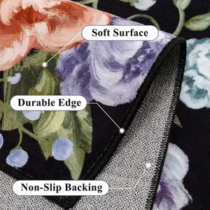 Photo of 8' Brown And Ivory Abstract Washable Area Rug