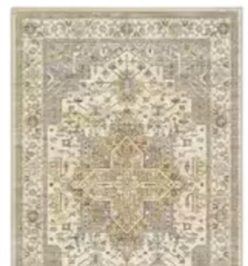 8' Ivory And Brown Oriental Washable Runner Rug Photo 5