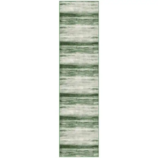 8' Brown And Ivory Abstract Washable Area Rug Photo 2