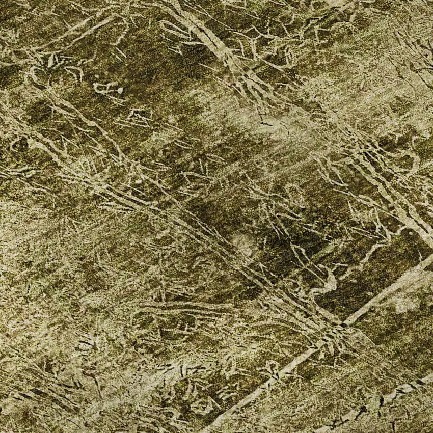 8' Brown And Ivory Abstract Washable Round Rug With UV Protection Photo 9