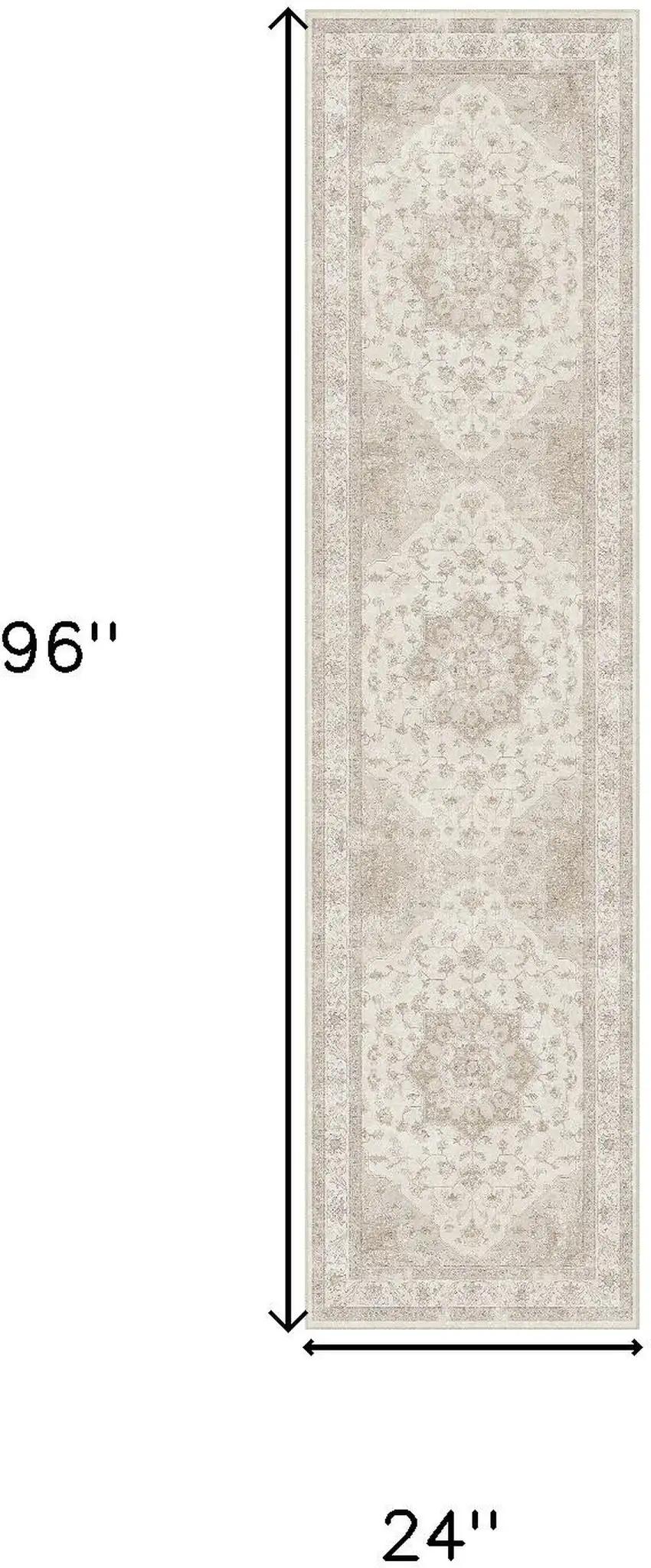 8' Brown And Ivory Floral Washable Area Rug Photo 9