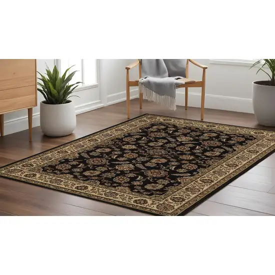 8' Brown And Ivory Oriental Square Rug Photo 1