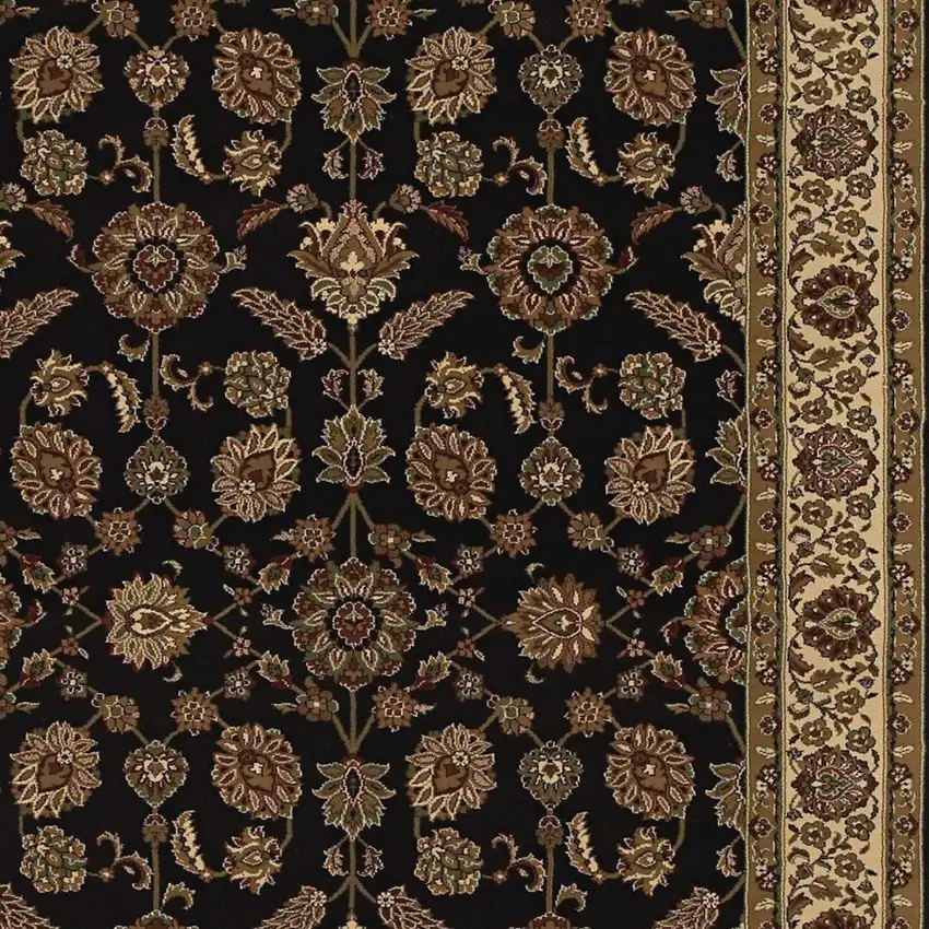 8' Brown And Ivory Oriental Square Rug Photo 4