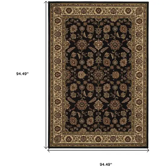 8' Brown And Ivory Oriental Square Rug Photo 3