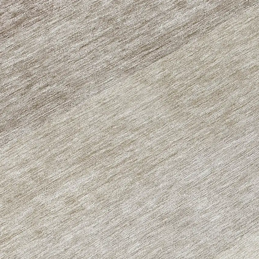 8' Brown And Ivory Round Ombre Washable Indoor Outdoor Area Rug Photo 8