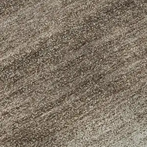 Photo of 8' Brown And Ivory Striped Washable Round Rug With UV Protection