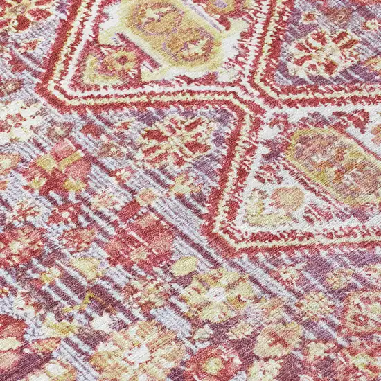 8' Brown And Wheat Round Aztec Washable Indoor Outdoor Area Rug Photo 8