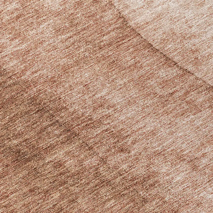 8' Brown Beige And Chocolate Round Ombre Washable Indoor Outdoor Area Rug Photo 8