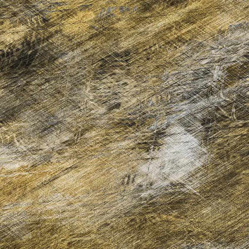 8' Brown Beige And Gold Round Abstract Washable Indoor Outdoor Area Rug Photo 4