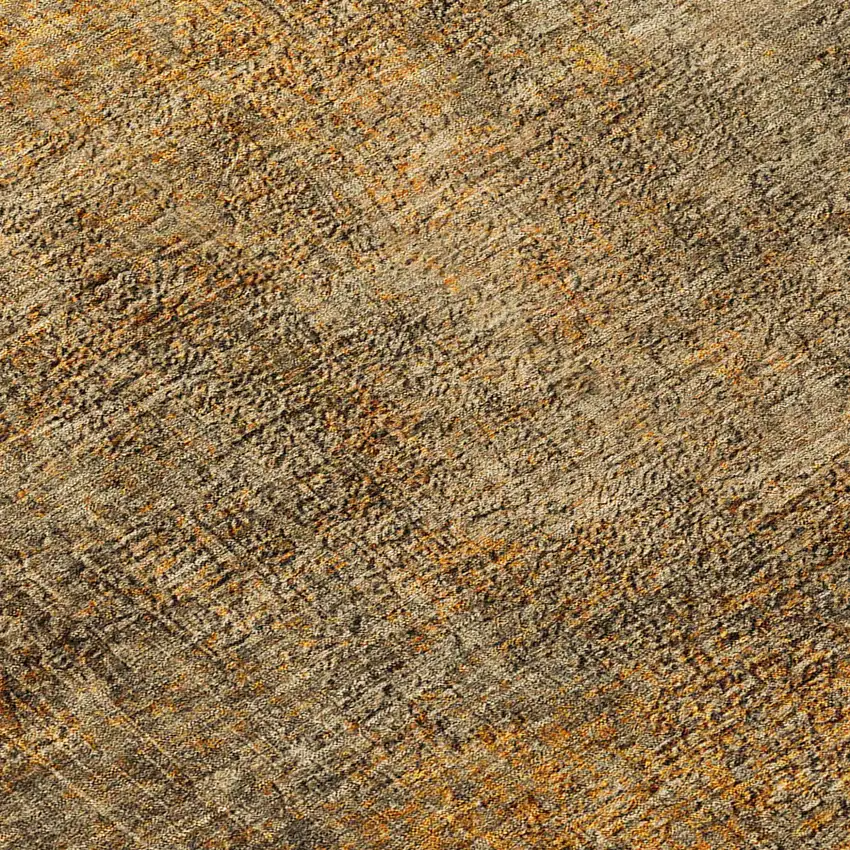 8' Brown Beige And Taupe Round Abstract Washable Indoor Outdoor Area Rug Photo 4