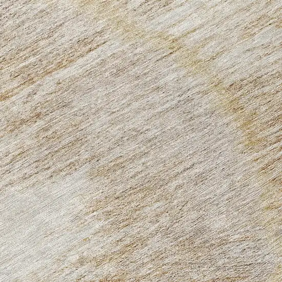 8' Brown Beige And Taupe Round Abstract Washable Indoor Outdoor Area Rug Photo 8