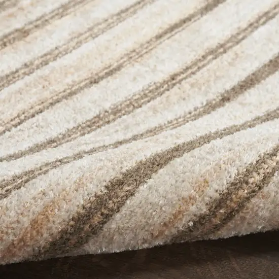 6' Brown Geometric Runner Rug Photo 8